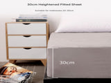 Dark Grey Queen Size Waterproof Fitted Mattress Protector - Soft & Breathable Bed Cover, V888-ELOSUNG27786