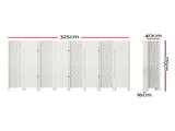 Artiss 8 Panel Room Divider Screen 325x170cm Clover White RD-4016-8P-WH