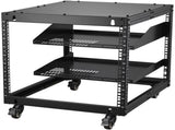9U Open Frame Rack, 584.2 to 1016 mm Adjustable Depth, Free Standing or Wall Mount Network V952-KFSJJHS9UJL25B27FV0