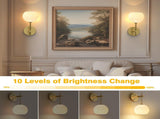 Wall Sconces Set of Two, Wireless Battery Operated Wall Decor Remote, Sconces Wall Lighting V1171-CB-BOM001168