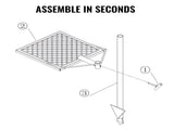 Swivel Campfire Grill, Fire Pit Grill Grate over Fire Pits, Heavy Duty Steel Grill Grates, 360&deg V952-LSYYKJDGL1616U3A5V0