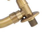S Spout Antique Wall Mounted Single Cold Anti Freeze Copper Bathroom Basin Kitchen Sink V1294-YM0901-3112230060611