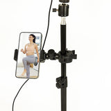 12 Inch LED Video Ring Light with Tabletop Light Stand and Phone Holder Black V63-838531