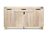 Artiss Shoe Rack Cabinet 26 Pairs Adjustable Pine Cissy FURNI-O-SHOE-120-WD-AB