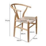 Levede 2x Dining Chairs Wooden Hans Clear CH1041-2-NT
