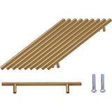 10 Pieces T Bar, Pack Cabinet Door Brushed Stainless Steel Hardware for Kitchen Cabinets Pull V1237-ZY-528-203