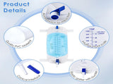 1000ml Leg Bag Urinary Drainage Bag Anti Reflux Valve, 33.8oz Large Capacity Urine Leg Catheter V1192-AZ-W-28454