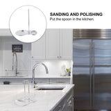 Stainless Steel Kitchen Spoon Holder with Glossy Sanded Finish, Stylish Countertop Organizer for V1370-AZ4-11968