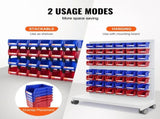 24 Pack Plastic Storage Bins 137 x 105 x 78 mm Hanging Stackable Organizer Containers Blue/Red Heavy V767-VVR-DDWLX24J0000UOOGSV0