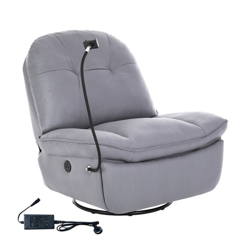 Levede Electric Chair Recliner Swivel Grey OF1038-BK-EC