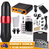 92PCS Upgrade Complete Tattoo Kit rotary tattoo pen 8Inks 40Needle Practice Skin V201-HLWS008-BLACK+HLWS008-BLACK-PEDAL