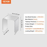 VEVOR Acrylic End Table, C-Shaped Lucite Side Table, Clear Acrylic Side Table for Drink, Food, Snack V952-YKLBZXTMSDGZUGWAPV0