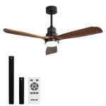 Spector 52'' Wood Ceiling Fan DC Motor Walnut FAN1007-WA