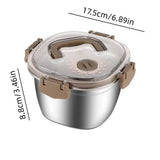 Stainless Steel Food Storage Containers, Leakproof Metal Food Boxes with Lid for Meal V1366-AZ2-W-23569