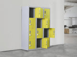 12-Door Locker for Office Gym Shed School Home Storage - 3-Digit Combination Lock V63-838951