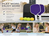 Fiberglass Pickleball Paddle Set Purple, Matching Pair For Outdoor Outings, Xmas Duo Gift V1221-XM-LB1674-GM57