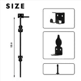 2pcs 18inch Cane Bolt Heavy Duty Gate Drop Rod, Hardware Ground Gate Stopper Gate Hardware, Cane V1192-AZ-W-22548