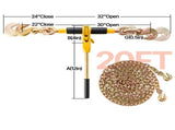 Ratchet Chain Binder, 5/16"-3/8" Heavy Duty Load Binders with G80 Chains, 7100 lbs Secure Load V952-DLTJLLJQBBTYC9WKZV0