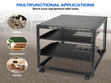 Alston 12U Open Frame Server Rack Hifi Device Rack with Vented Shelves Heavy Duty 4-Post AV/IT V985-12UOPENCABINET