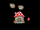 Mushroom House Door Luminous Garden Ornament - Multicolor V1263-JX-941