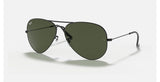 Aviator Large Metal II Sunglasses in Black and Green V196-RB3026-L2821