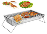 Barbecue Charcoal Grill Stainless Steel Folding Portable BBQ Tool Kits for Outdoor Camping Hiking V1294-YM0901-3111200126811