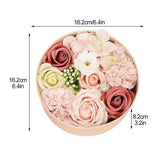 Non-Withered Soap Flower Small Round Box Decoration Set V728-PB1005003750330862