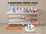 24 x 60 x 36 Inch Stainless Steel Work Table, Commercial Food Prep Worktable Heavy Duty Prep V952-CFBXGGZTLCWJ81648V0