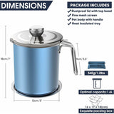 Oil Pot Grease Can Stainless Steel Storage Can With 1.6 Liter Can Dustproof Lid For Fine Mesh V1188-MS-227-1117