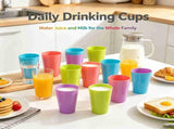 12Pcs Reusable Drinking Cup for Kids and Adult, 17.5oz Unbreakable Plastic Tumbler, Dishwasher Safe V1192-AZ-W-17604