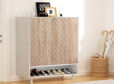 Artiss Shoe Rack Cabinet 24 Pairs 6-tier White FUR-S-SHOE-01-WHWD-AB