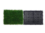 Artifical Grass Tiles Interlocking Turf Deck Set, 18 Pack - 12"x12", Synthetic Fake Grass V952-RZCP18PCS12X56GUQV0