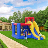 Inflatable Bounce House, Outdoor High Quality Playhouse Trampoline, Jumping Bouncer with Blower, V952-CQCBBHYC910PO49AIV3