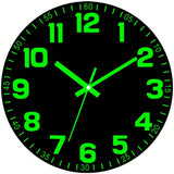 Black Glow In The Dark Wall Clock Silent Wall Clock Australia Modern Home Decor Clock V1347-DSZ-CLOCK-001