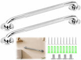 2Pcs 16inch Shower Grab Bar 304 Stainless Steel Non Slip Bathroom Grab Rail Safety Auxiliary Handle V1366-AZ2-W-15067