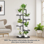 SOGA 2X 7 Tier 8 Pots Black Metal Plant Rack Flowerpot Storage Display Stand Holder Home Garden FPOTH23X2