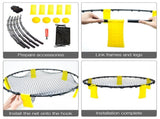Portable Outdoor Spikeball Roundnet Game Set Team Beach Ball Game Bouncer Toy with Carrying Bag Net V985-ROUNDNETGAMESSET