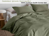 Bedding House Summer Green Seersucker Cotton Quilt Cover Set Queen V442-HIN-QUILTCS-SUMMERSEERSUCKER-GREEN-QS