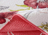 100% Cotton Lightly Quilted Coverlet Set Peacock Garden Pink Queen V442-STT-COVERLET-PEACOCKGARDEN-PINK-QS