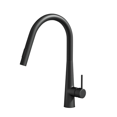 Kitchen Mixer Tap Pull Out Round 2 Mode Sink Basin Faucet Swivel WELS Black TAP-A-82H52-BK