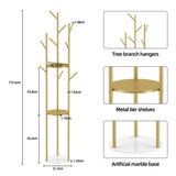 Marble & Metal Coat Rack Stand Heavy Duty V178-66751