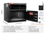 1.7 Cub Depository Safe, Deposit Safe with Drop Slot, Electronic Code Lock and 2 Emergency Keys, V952-LCSBXX17L000GVVNCV0