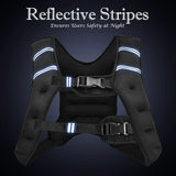 Weighted Vest With Mesh Pocket & Adjustable Buckle 8kg / Blue V1409-SKU-27006