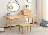 Hanging Round Wall Mirror 45 cm - Solid Bamboo Frame and Adjustable Leather Strap for Bathroom and V178-36015