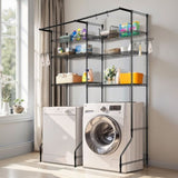 VEVOR Over Washer and Dryer Storage Shelf Two Row 6 Tiers Washer Rack Black V952-LDXYJZJTJK2PA7MNU001V0