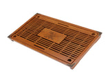 Chinese Style Kongfu Tea Tray Wooden Teaboard Drainage Water Storage Serving Tray Orchid Pattern V1294-YM0703-3118230040311