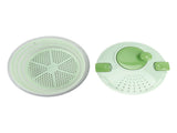 Salad Spinner Plastic Time Saving Fast Mixing Washable Rotatable Veggie Washer for Kitchen Green V1294-YM0703-3118230005511