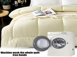 All Season Down Alternative Quilted Bed Quilt Lightweight and Breathable with Box Stitching Machine V1366-AZ2-W-14906