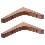 2-Pack Heavy Duty Shelf Brackets for Floating Shelves, Wood Corner Support, Decorative Wall Mount L V1192-AZ-W-21046