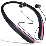 Neckband Wireless Bluetooth Earphones, Retractable Ear Sweat-Proof Stereo Noise-Canceling Earphones V1369-AZ3-W-08476
